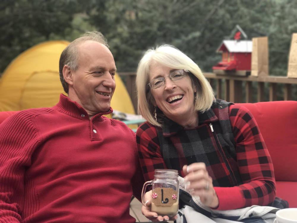 Gary and Lou laughing together